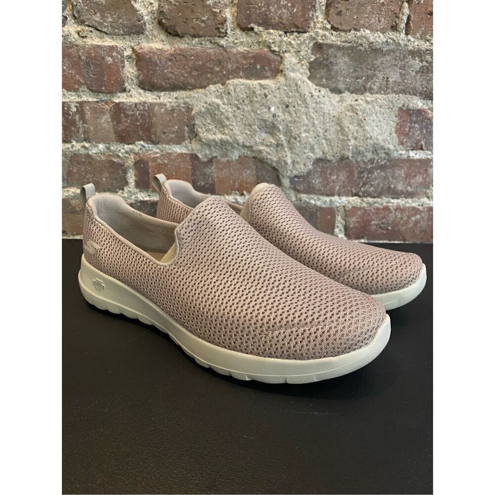 SKECHERS GoWalk GOGA Max GEN 5 Beige Mesh Slip-on Comfort Walking Shoe Women’s S
